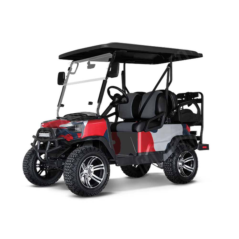 Jumbo Cumulus America Golf Cart Camo Vinyl Wrap