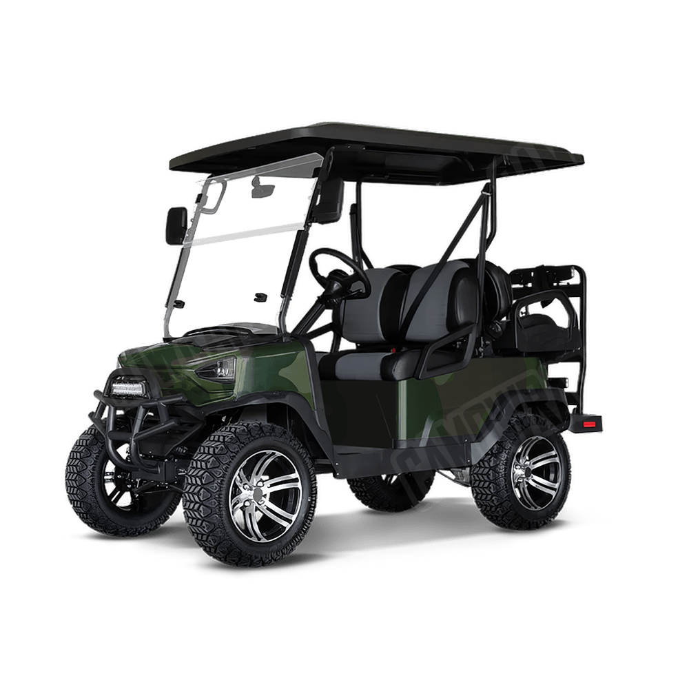 Jumbo Cumulus Army Dark Green Golf Cart Camo Vinyl Wrap