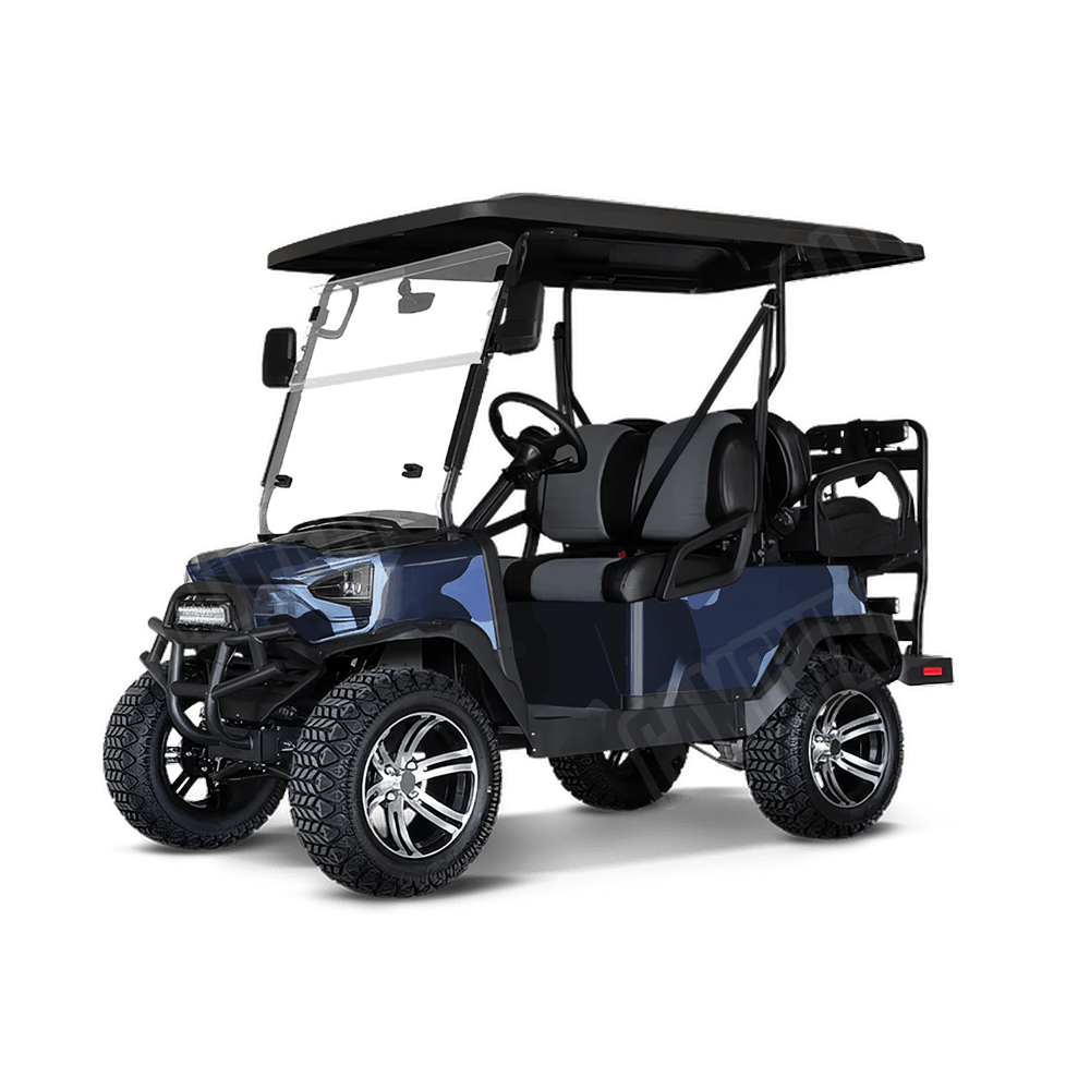 Jumbo Cumulus Blue Urban Night Golf Cart Camo Vinyl Wrap