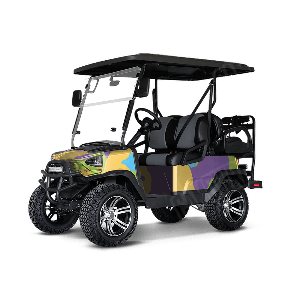 Jumbo Cumulus Carnival Golf Cart Camo Vinyl Wrap