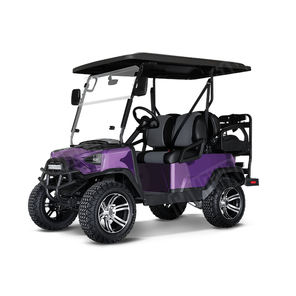 Jumbo Cumulus Elite Purple Golf Cart Camo Vinyl Wrap