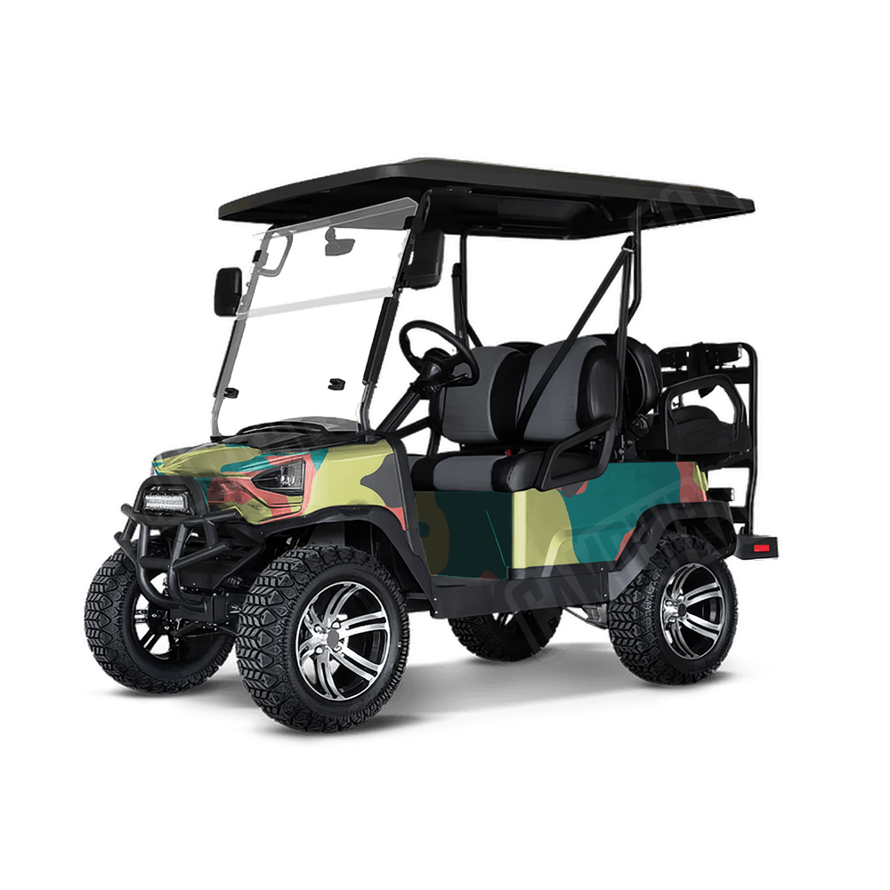 Jumbo Cumulus Fiesta Golf Cart Camo Vinyl Wrap