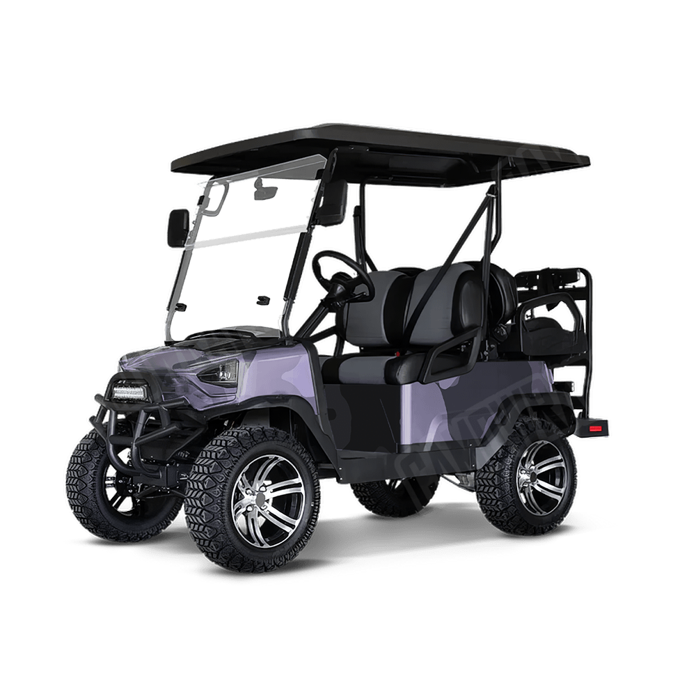 Jumbo Cumulus Lilac Golf Cart Camo Vinyl Wrap