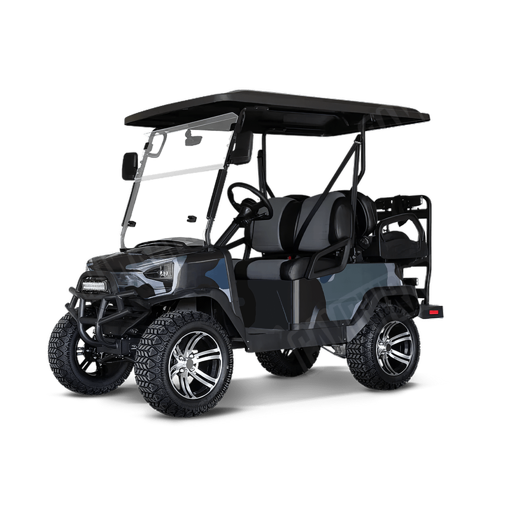 Jumbo Cumulus Navy Golf Cart Camo Vinyl Wrap