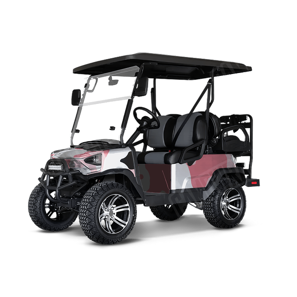 Jumbo Cumulus Pink Golf Cart Camo Vinyl Wrap