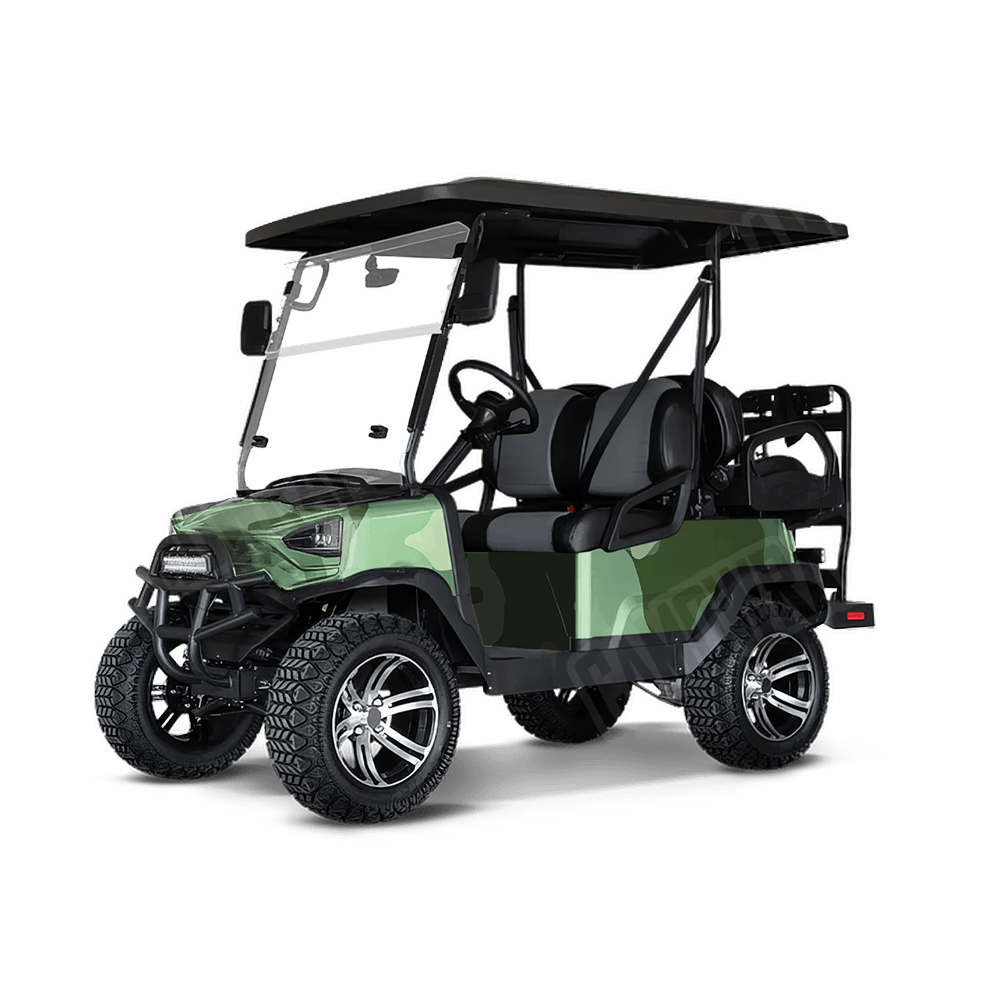 Jumbo Cumulus Pistachio Golf Cart Camo Vinyl Wrap