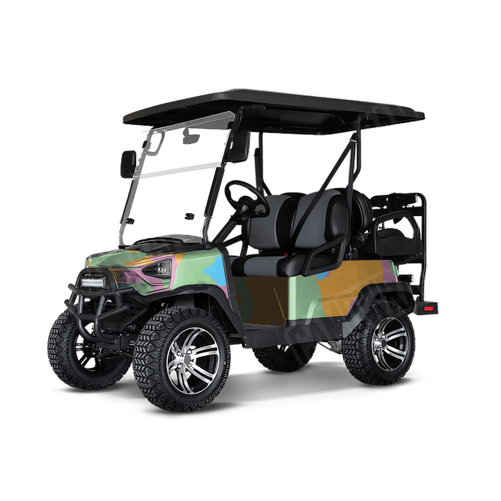 Jumbo Cumulus Sherbert Golf Cart Camo Vinyl Wrap