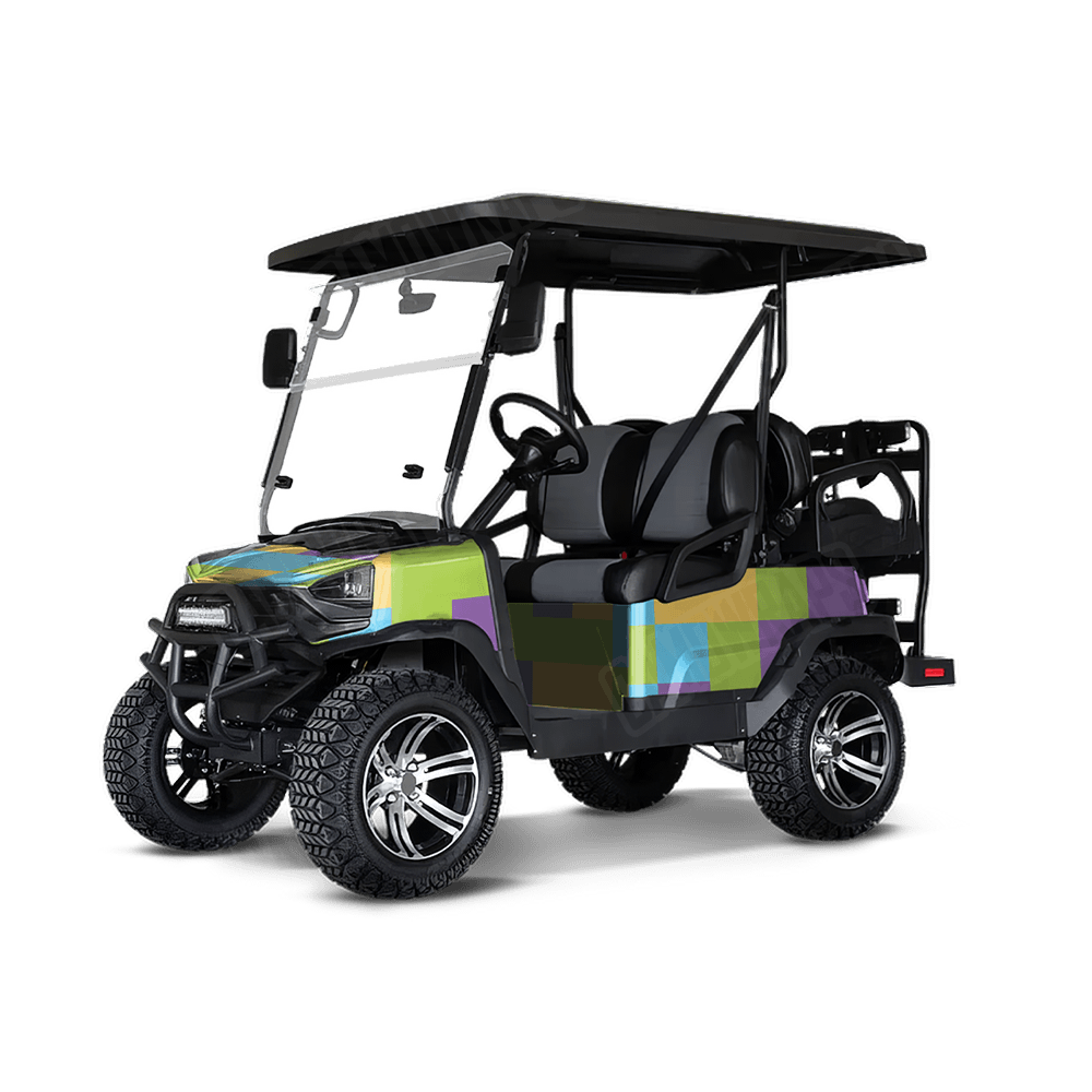 Pixel Carnival Golf Cart Wraps