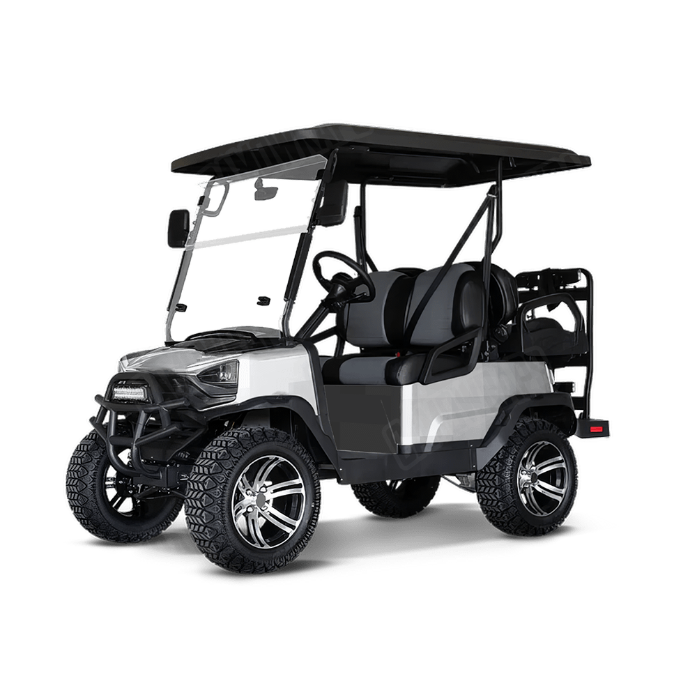 Pixel Elite White Golf Cart Wraps