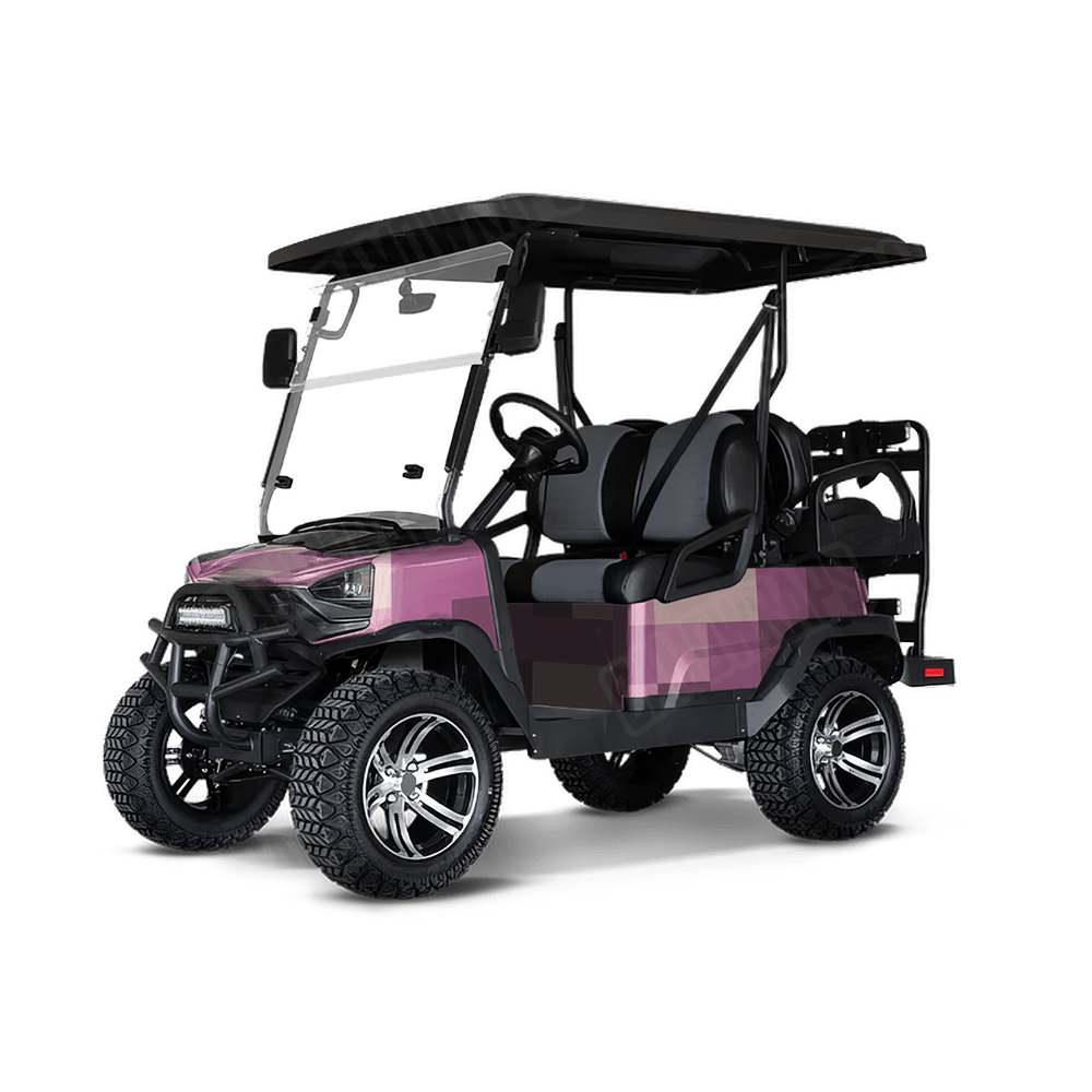Pixel Floral Golf Cart Wraps