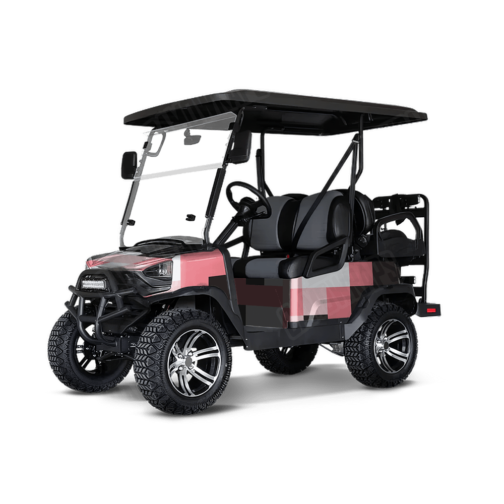 Pixel Pink Golf Cart Wraps