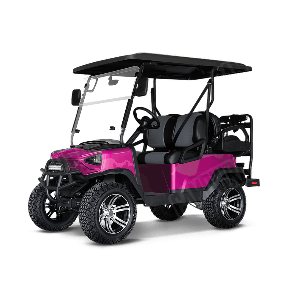 Jumbo Ragged Elite Magenta Golf Cart Camo Vinyl Wrap