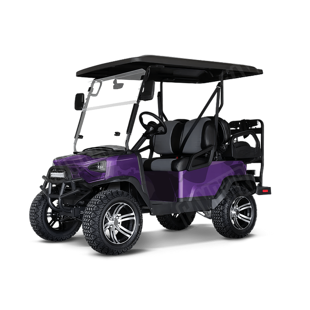 Jumbo Ragged Elite Purple Golf Cart Camo Vinyl Wrap