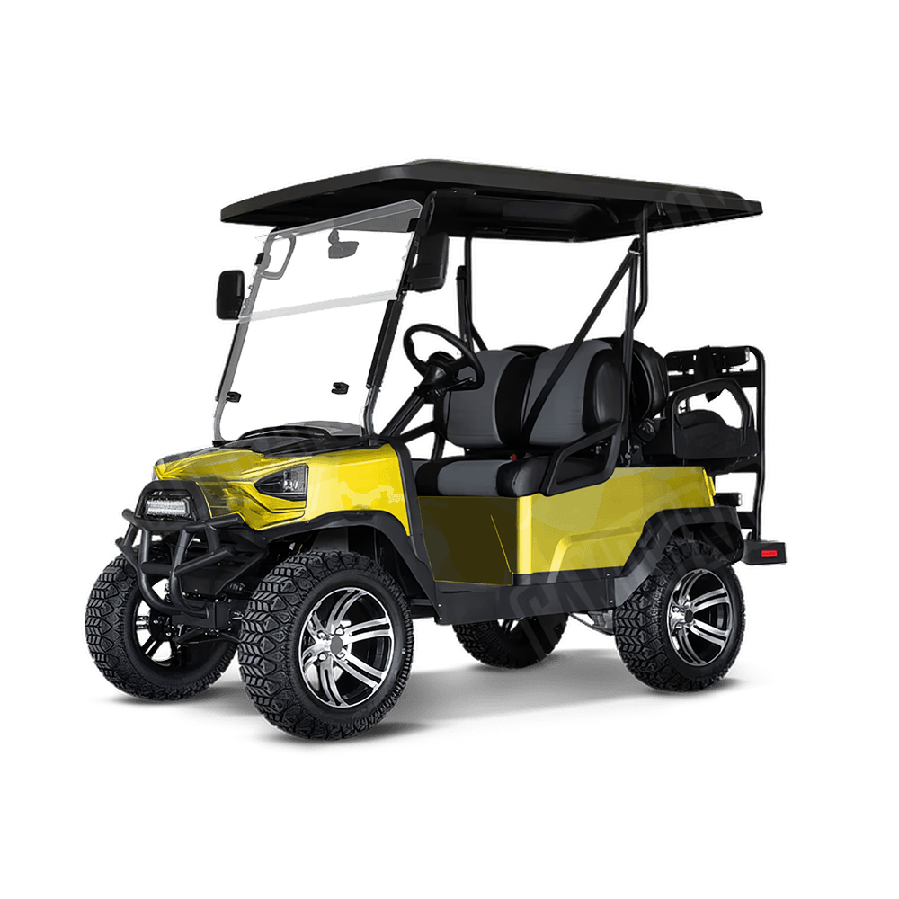 Jumbo Ragged Elite Yellow Golf Cart Camo Vinyl Wrap