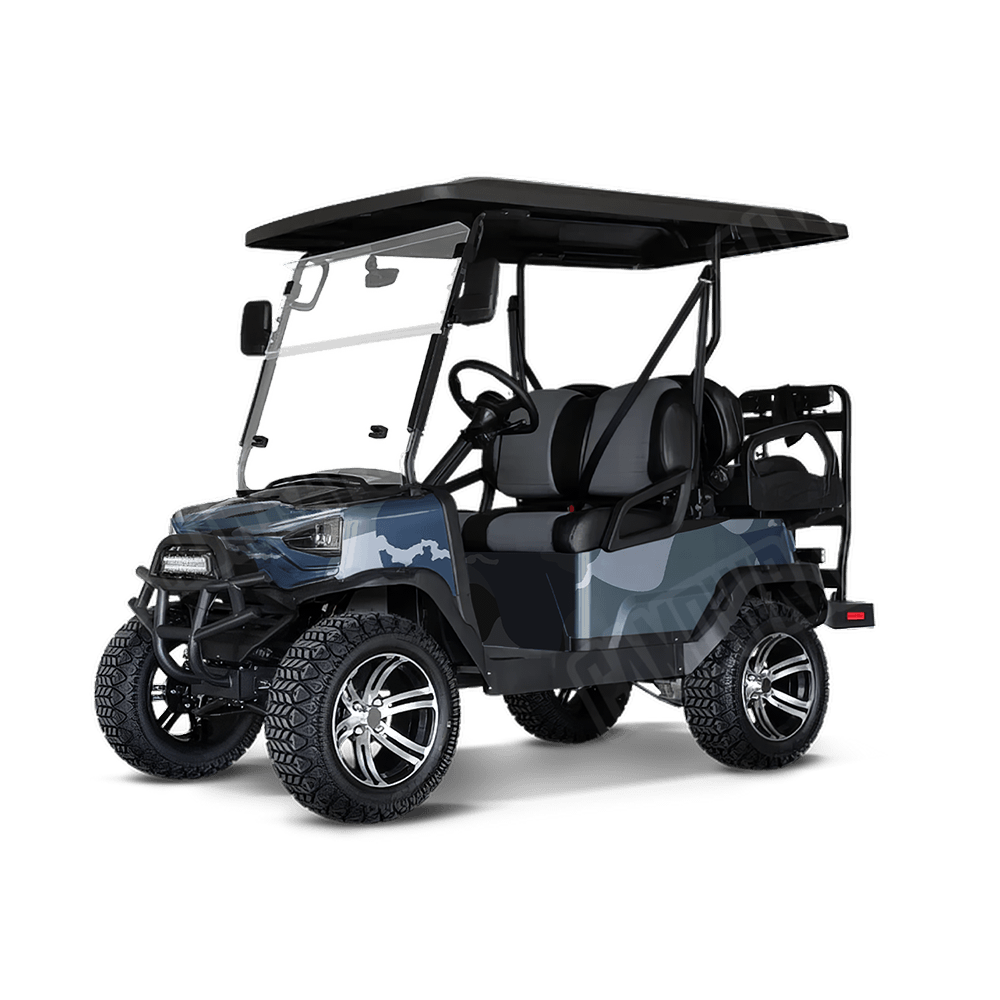Jumbo Ragged Navy Golf Cart Camo Vinyl Wrap