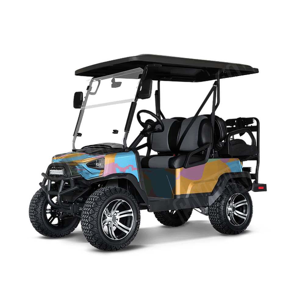 Jumbo Ragged Sherbert Golf Cart Camo Vinyl Wrap