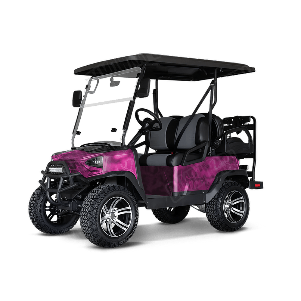 Kryptek Magenta Camo Golf Cart Vinyl Wrap