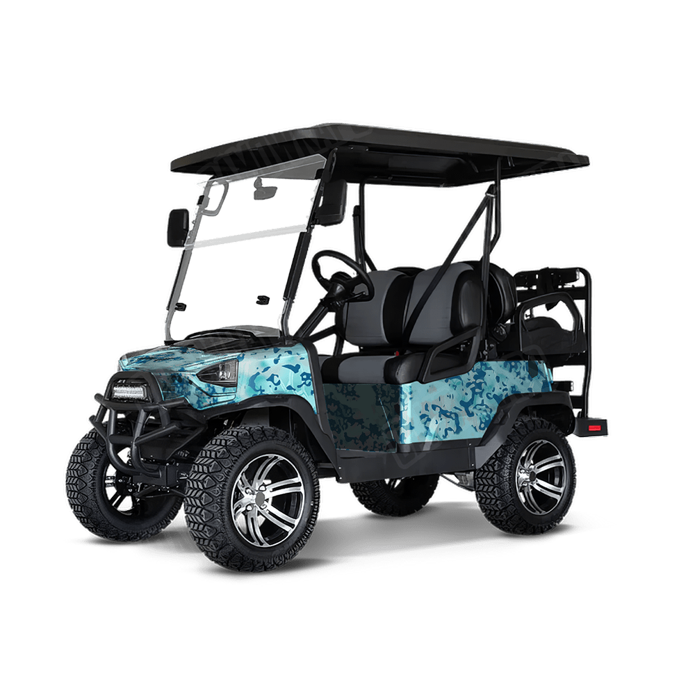 Kryptek Obskura Glacier Camo Golf Cart Vinyl Wrap