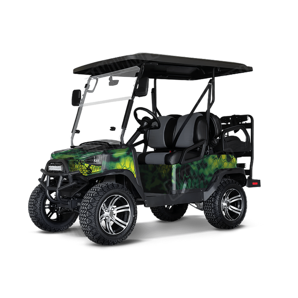 Kryptek Toxic Waste Camo Golf Cart Vinyl Wrap