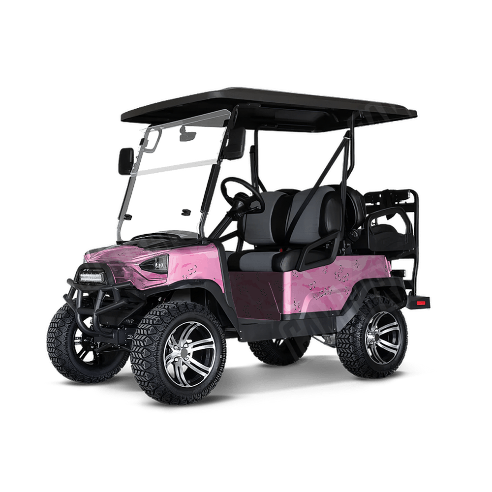 Large Battle Storm Elite Pink Golf Cart Camo Vinyl Wrap