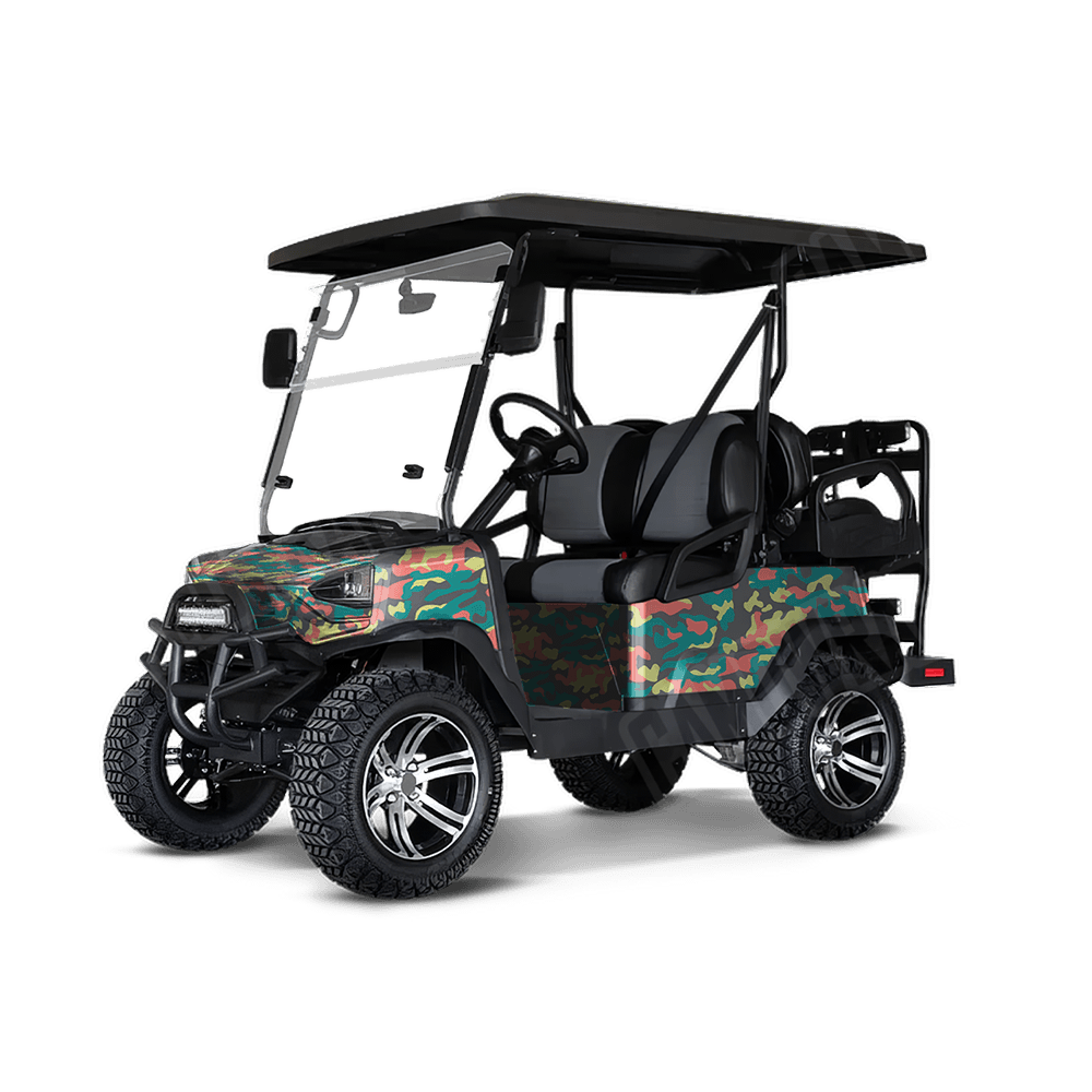 Large Classic Fiesta Golf Cart Camo Vinyl Wrap