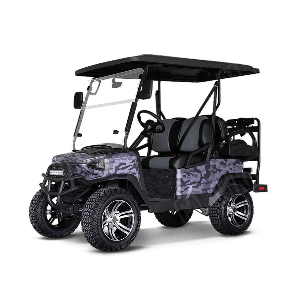 Large Classic Lilac Golf Cart Camo Vinyl Wrap
