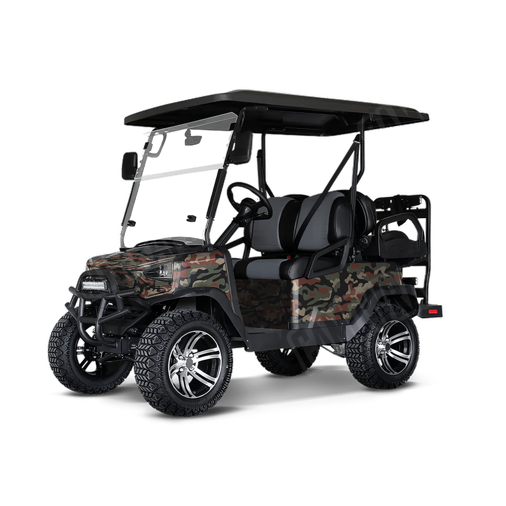 Large Classic Militant Copper Golf Cart Camo Vinyl Wrap