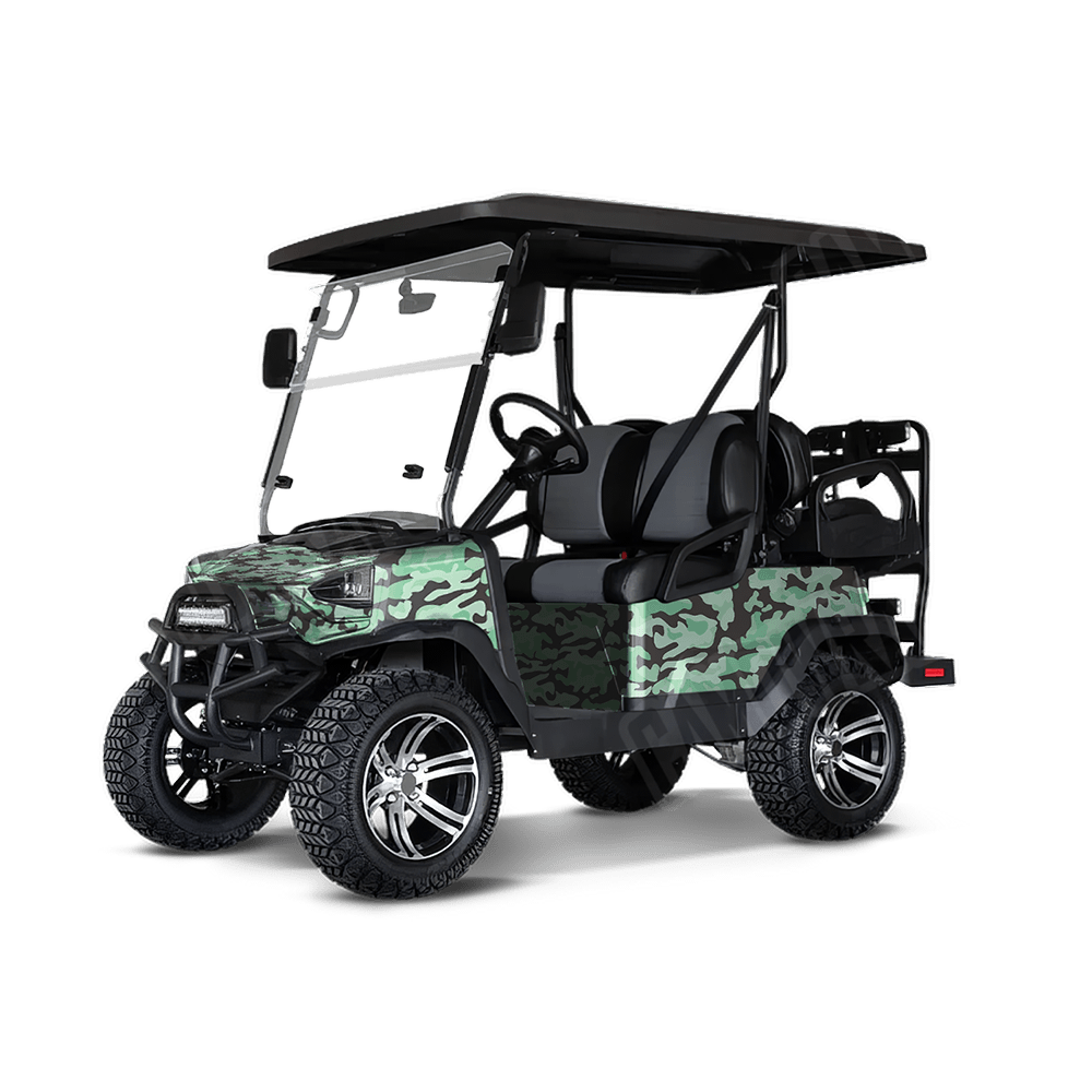 Large Classic Mint Chocolate Chip Golf Cart Camo Vinyl Wrap