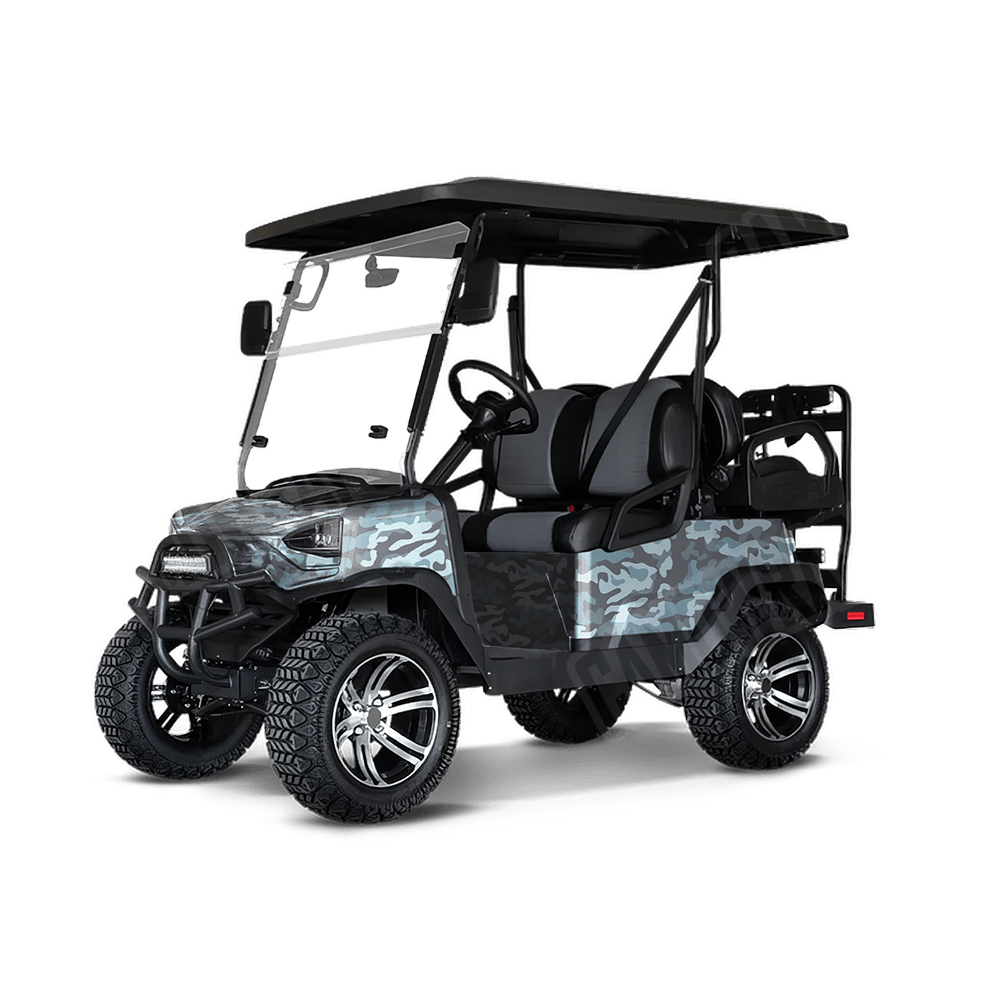 Large Classic Overcast Golf Cart Camo Vinyl Wrap