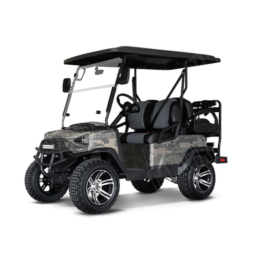 Large Digital Army Golf Cart Camo Vinyl Wrap