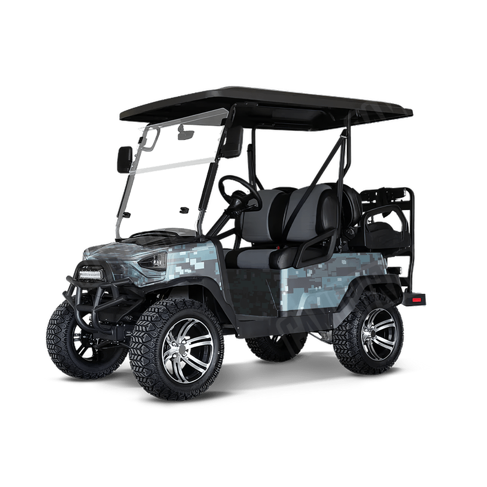 Large Digital Overcast Golf Cart Camo Vinyl Wrap