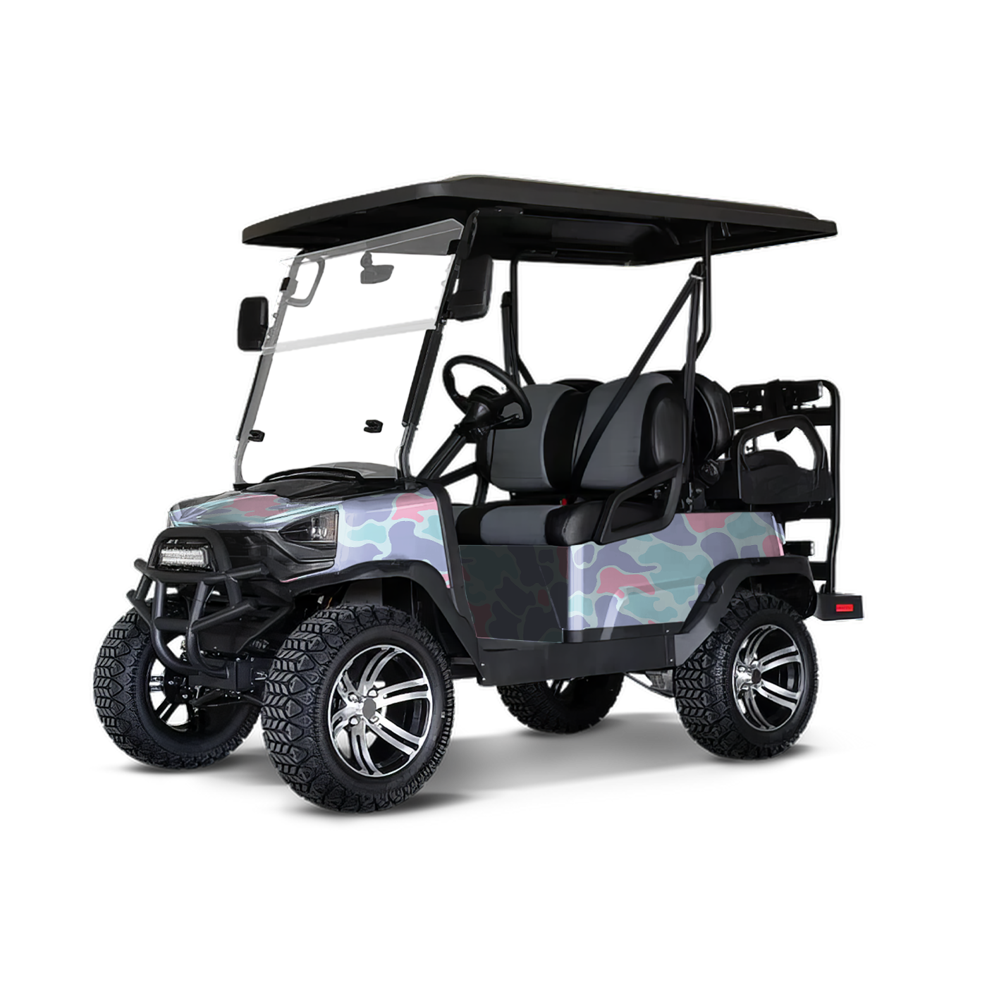 Old School Duck Cotton Candy Golf Cart Wraps
