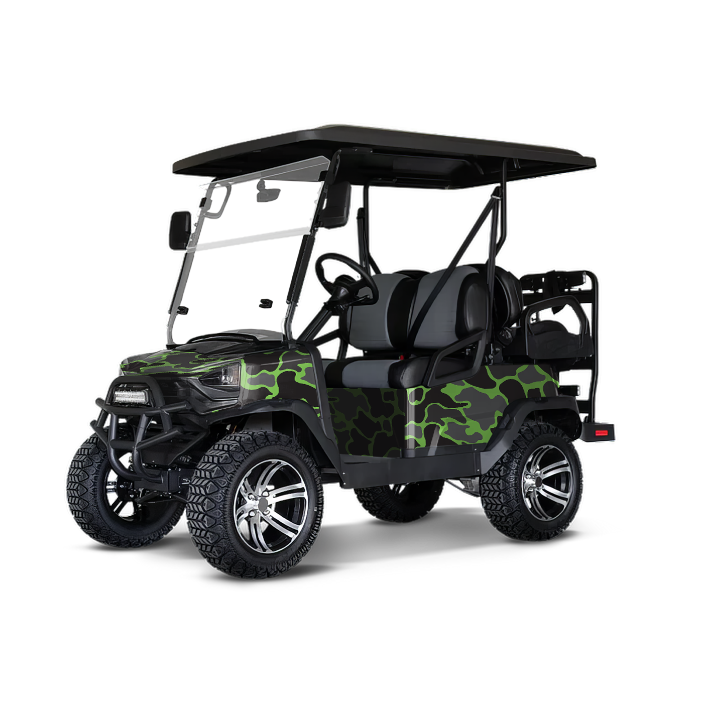 Old School Duck Metro Green Golf Cart Wraps