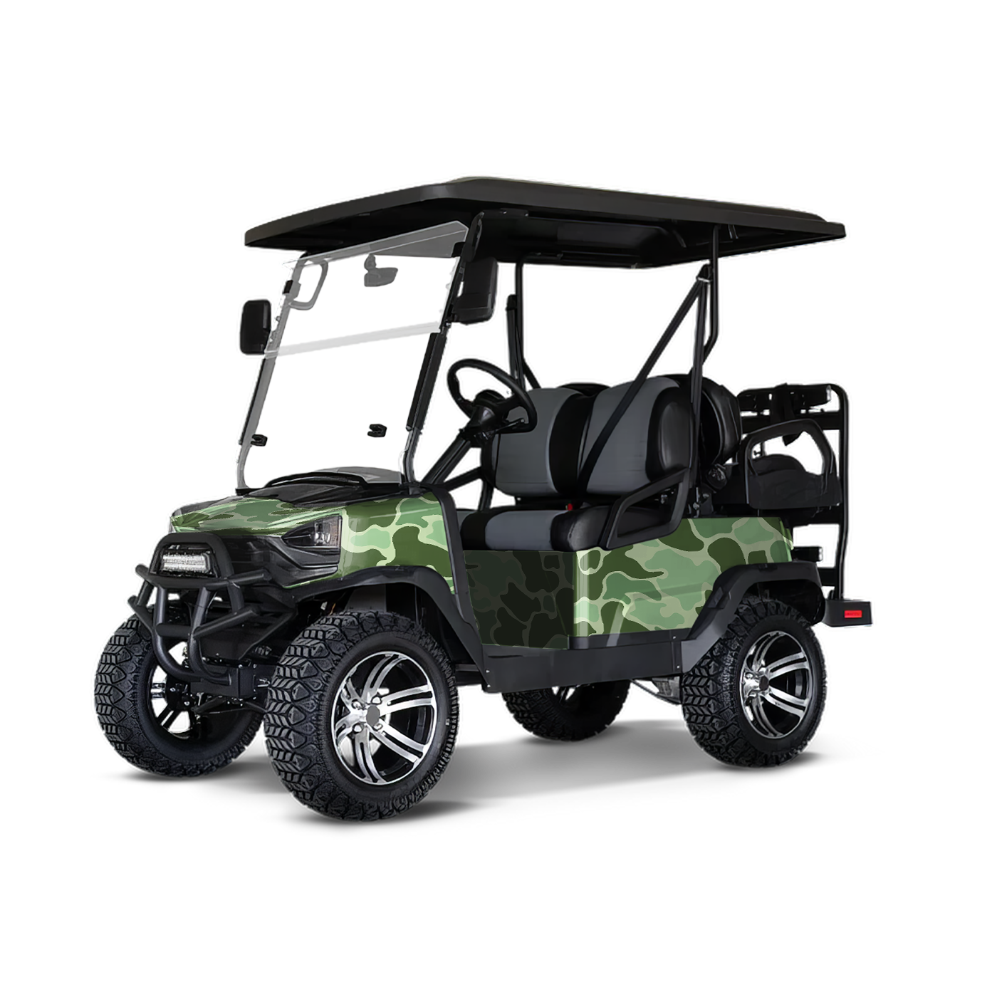 Old School Duck Pistachio Golf Cart Wraps