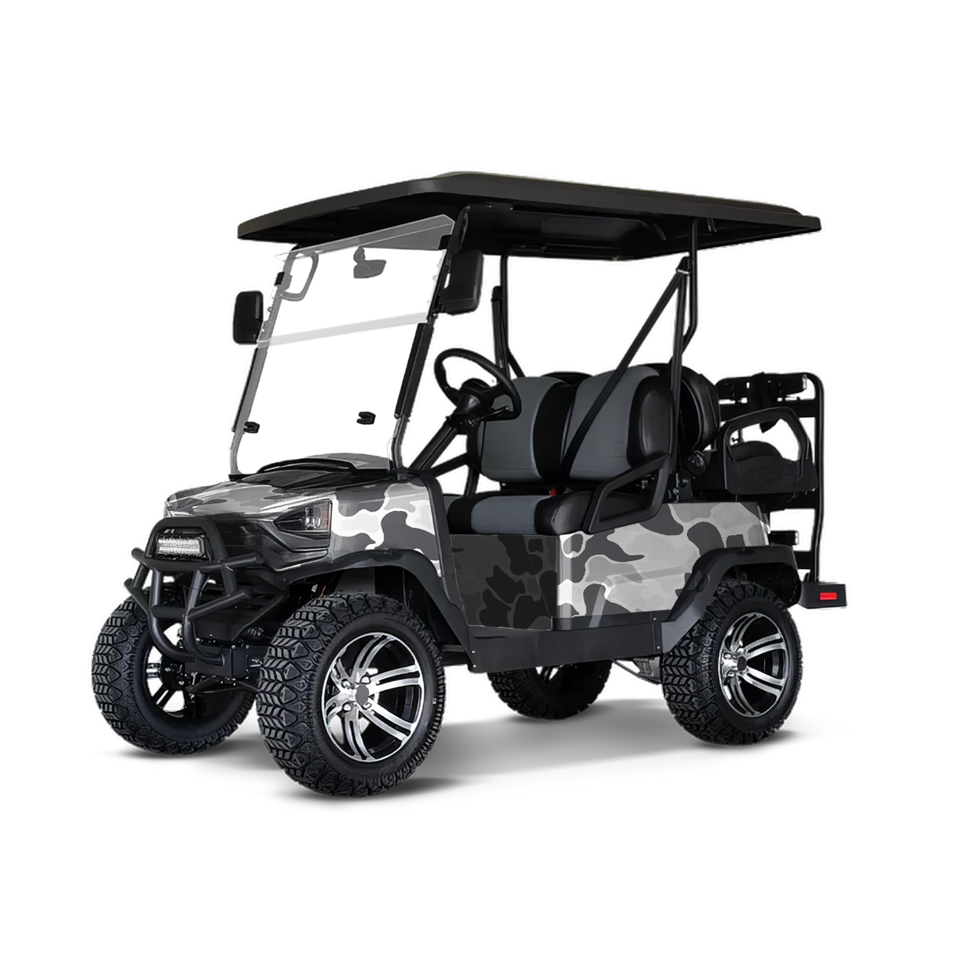 Old School Duck Snow Golf Cart Wraps