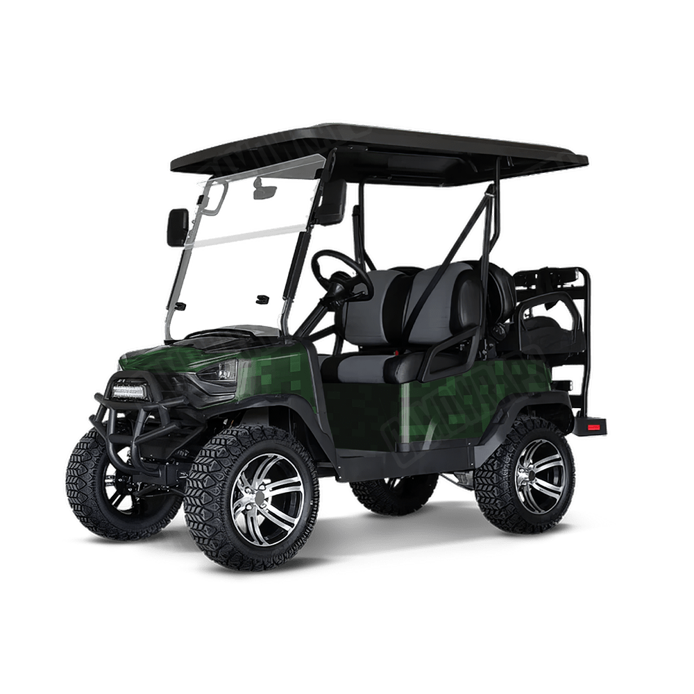 Pixel Elite Green Golf Cart Wraps