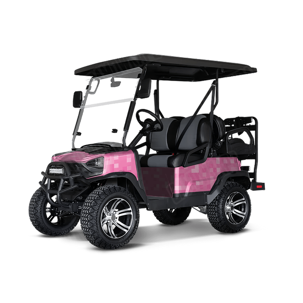 Pixel Elite Pink Golf Cart Wraps
