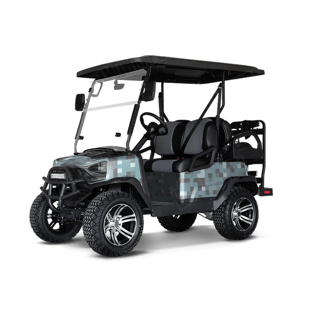 Pixel Overcast Golf Cart Wraps