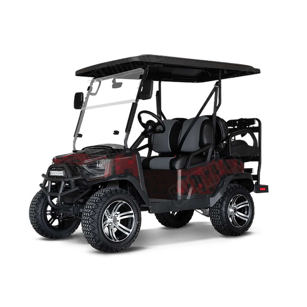 Pixel Vampire Red Golf Cart Wraps