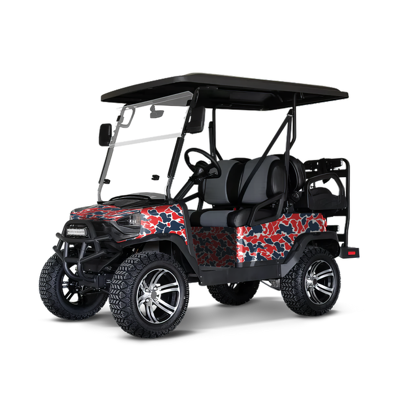 Old School Duck America Golf Cart Wraps