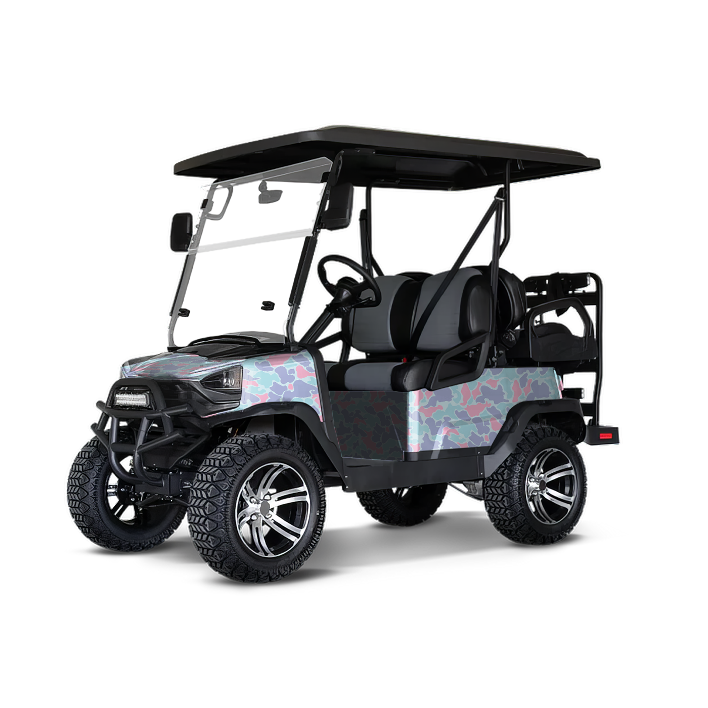 Old School Duck Cotton Candy Golf Cart Wraps