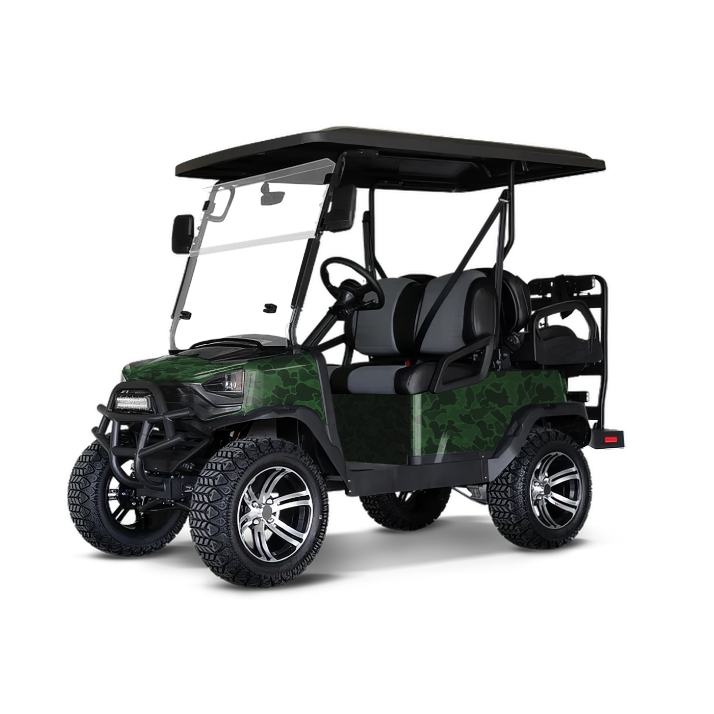 Old School Duck Elite Green Golf Cart Wraps