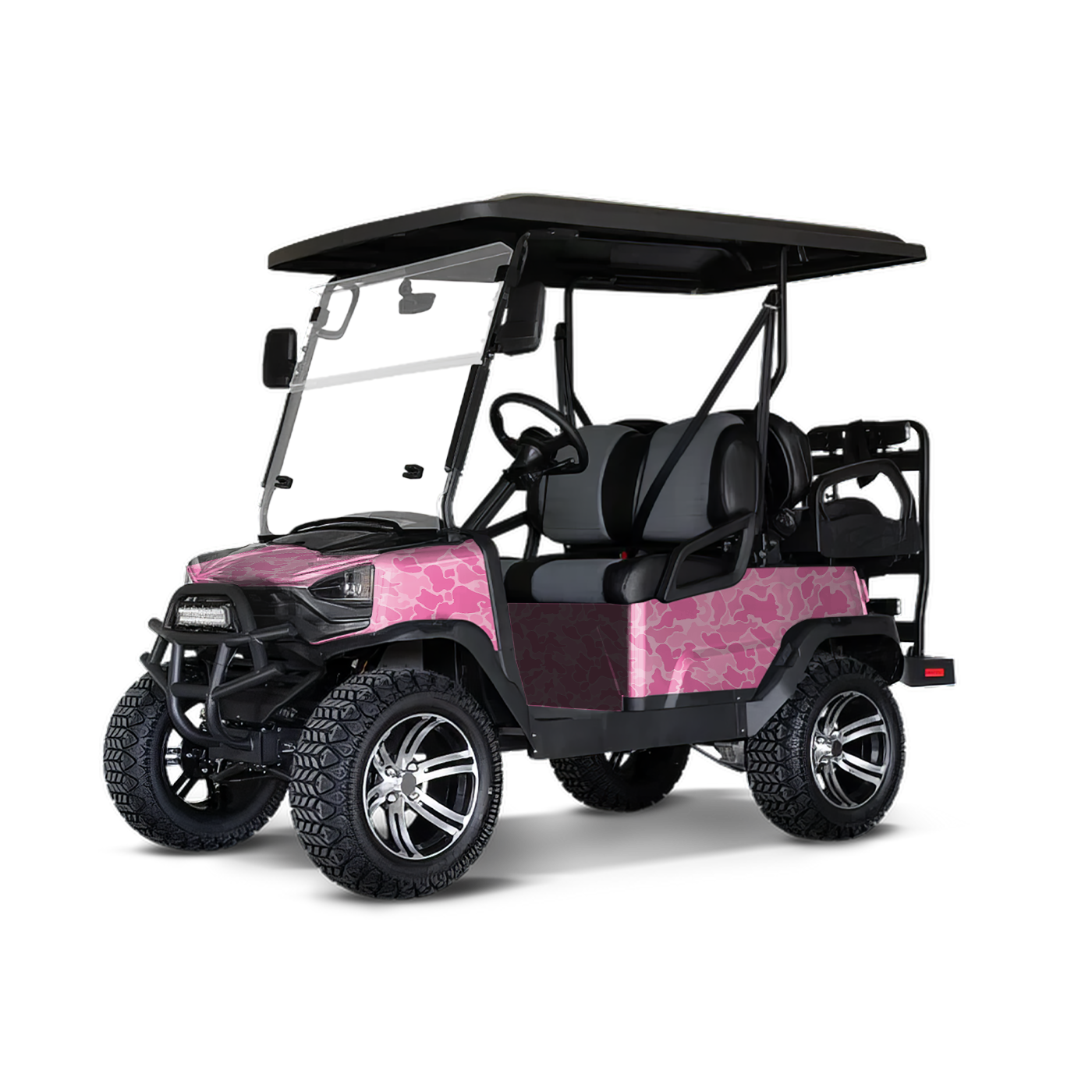 Old School Duck Elite Pink Golf Cart Wraps