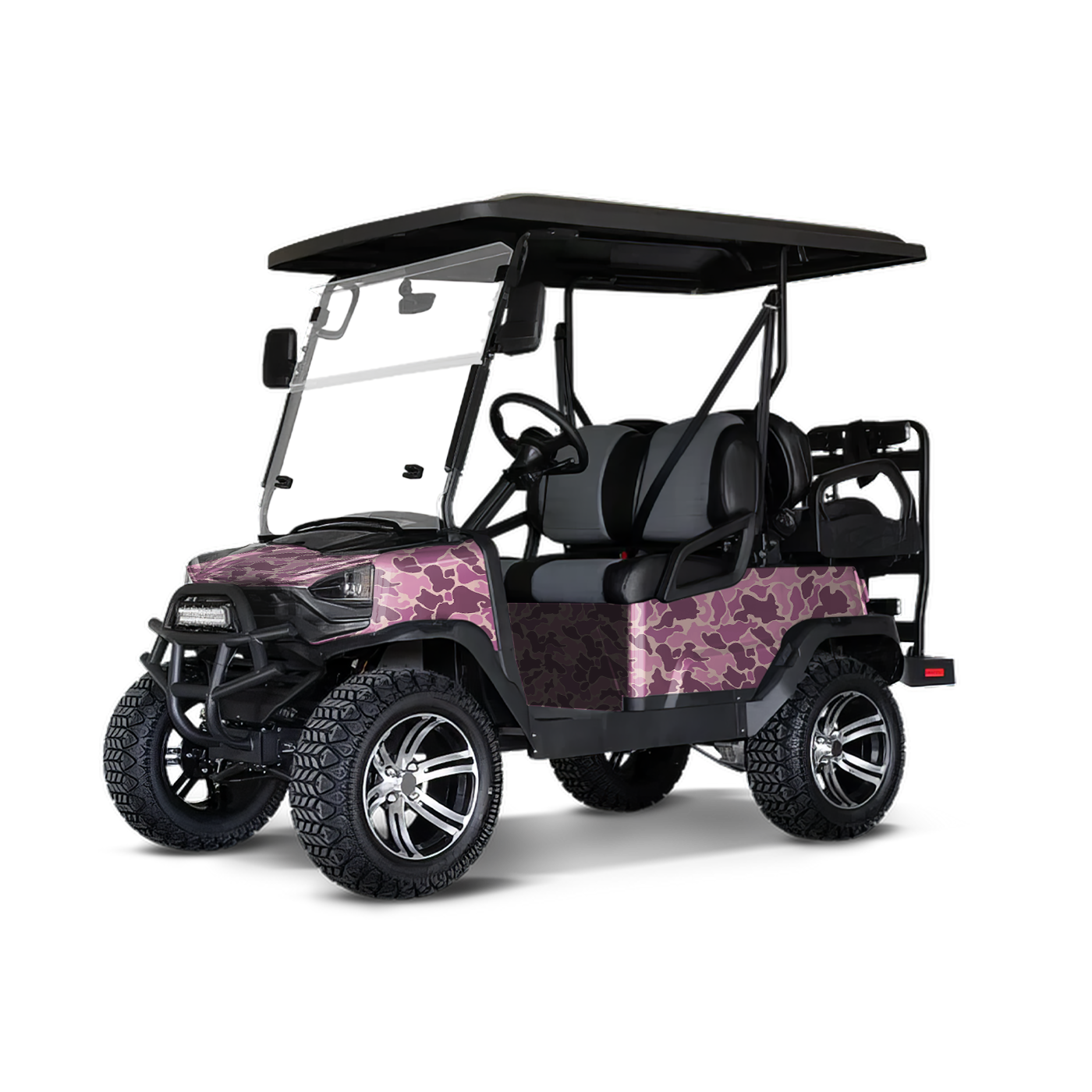 Old School Duck Floral Golf Cart Wraps