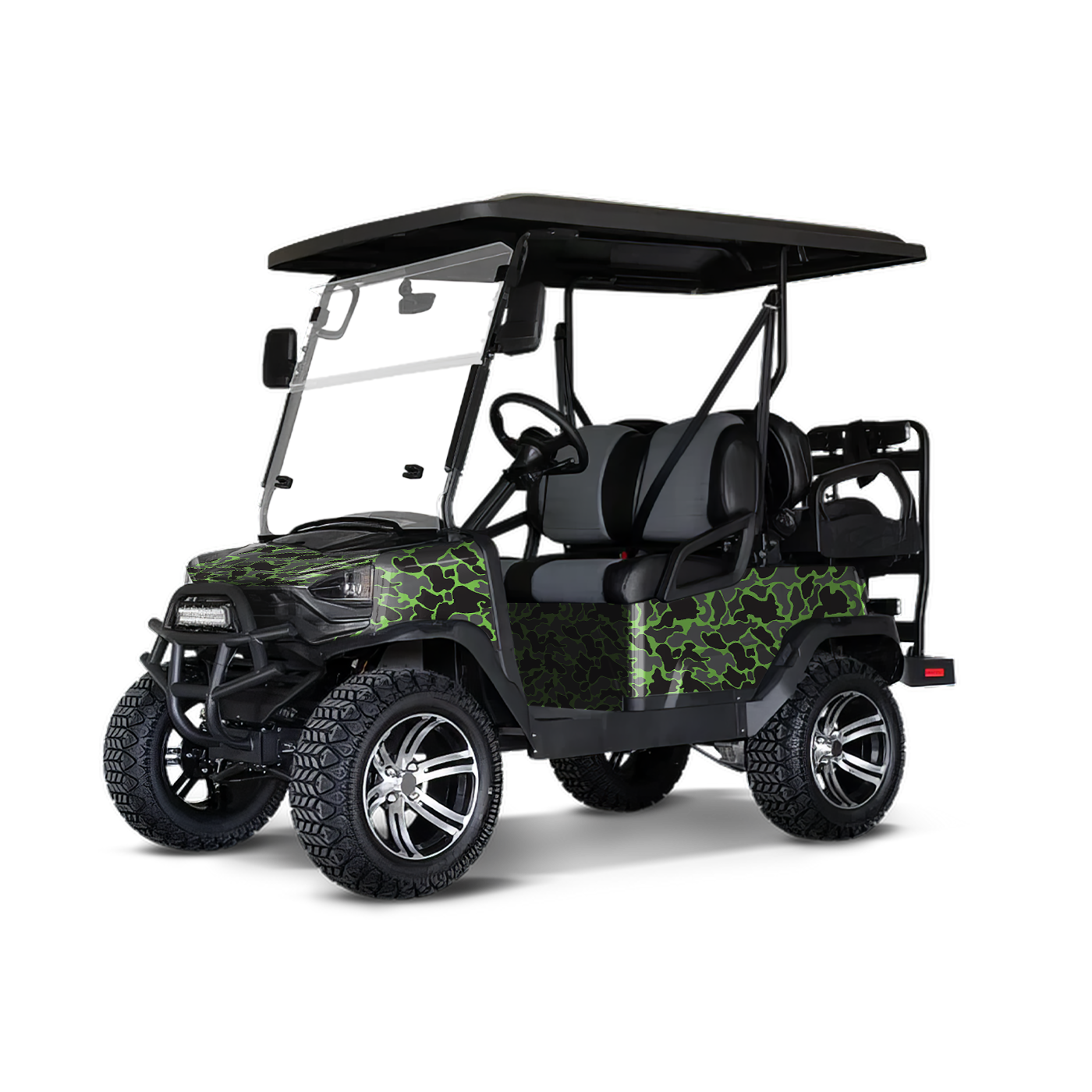 Old School Duck Metro Green Golf Cart Wraps