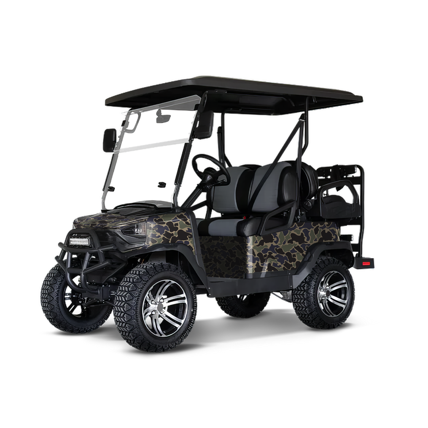 Old School Duck Militant Blue Golf Cart Wraps
