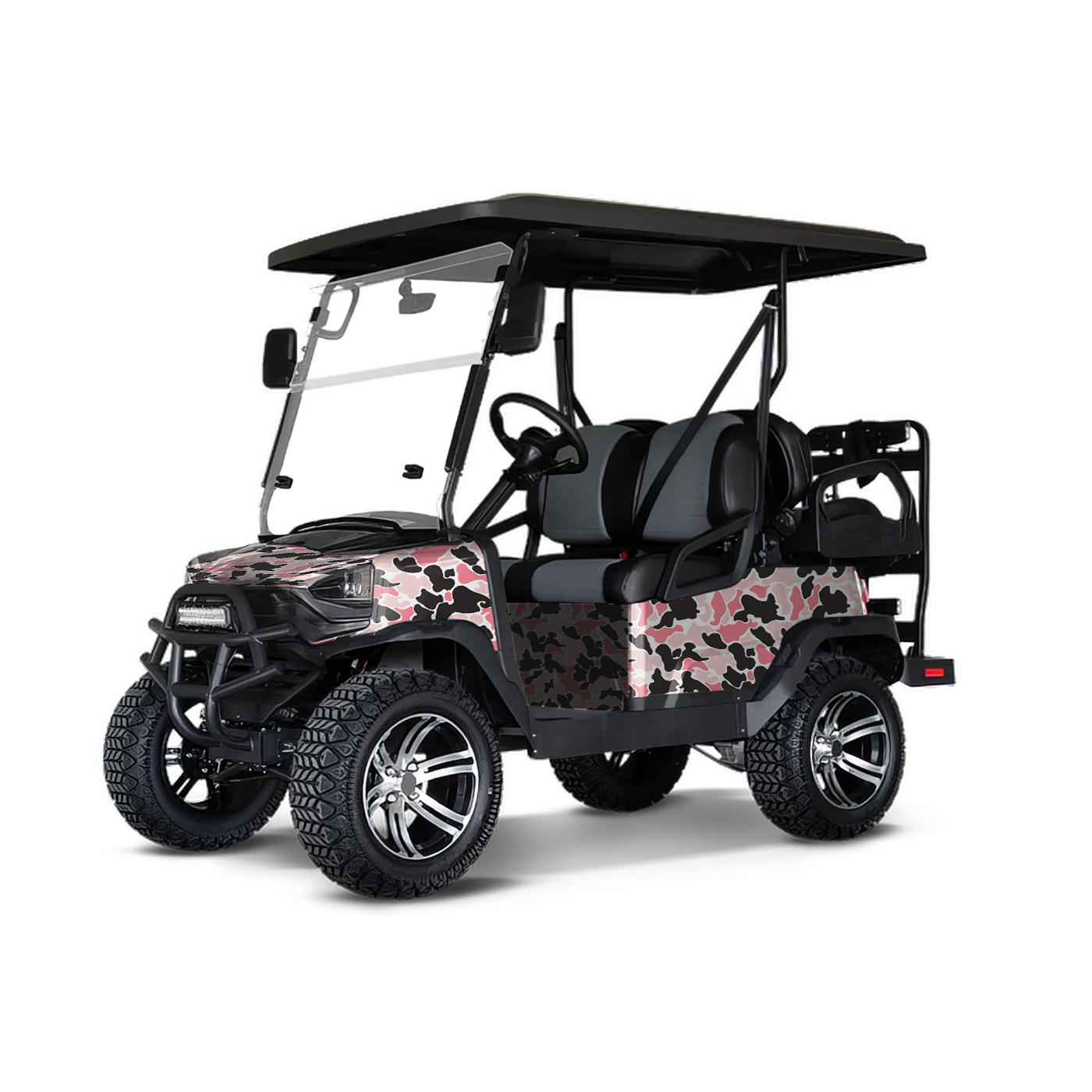 Old School Duck Pink Golf Cart Wraps