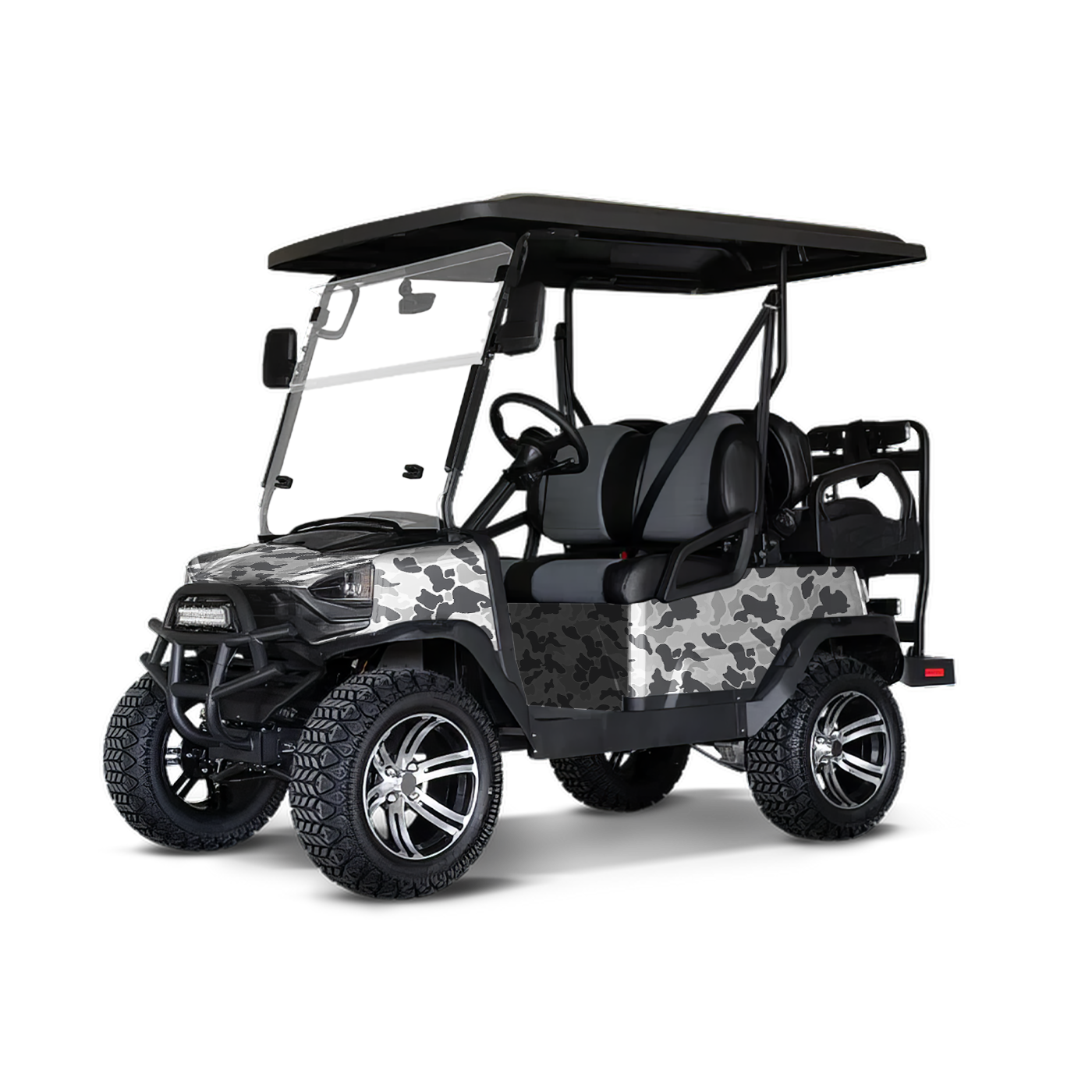 Old School Duck Snow Golf Cart Wraps