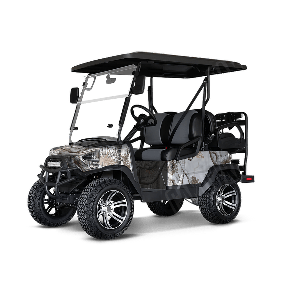Nature Lifeless Snow Woods Buck Skull Golf Cart Camo Vinyl Wrap