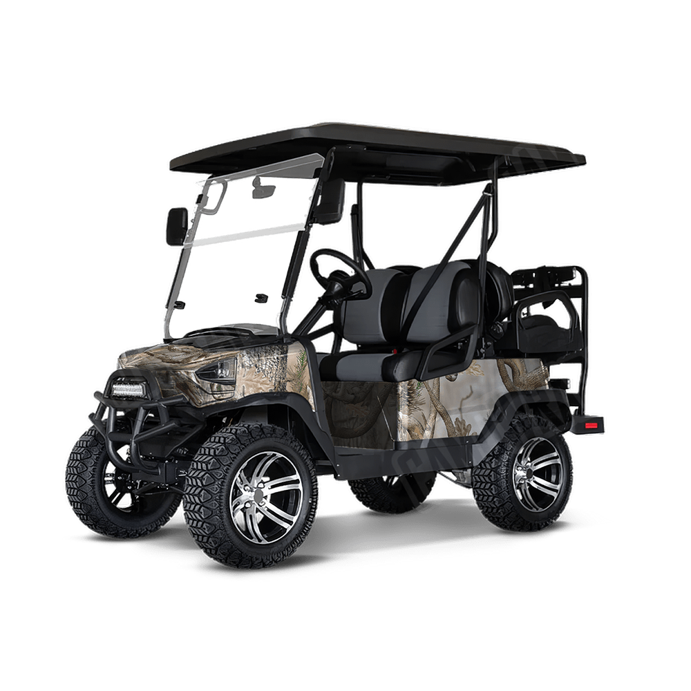 Nature Lifeless Woods Buck Skull Golf Cart Camo Vinyl Wrap